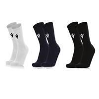 Macron Fixed sokker 2 pk BLK XS Sportssokker i bomullsmiks - Unisex